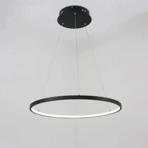 Suspension LED télécommande, réglable en hauteur et luminosité, éclairage LED intelligent pour salon, bureau, salle à manger et restaurant.